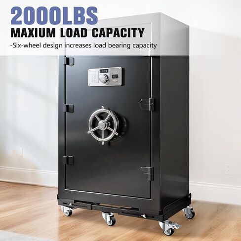 KEDSUM 2000LBS Heavy Duty Moving Dolly with 6 Swivel Wheels, Furniture Dolly with 100% Thicken Steel Frame, Expandable Appliance Dolly Cart Up to 43.6" Wide, All Terrain Used for Building Materials in Kuwait