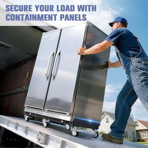 KEDSUM 2000LBS Heavy Duty Moving Dolly with 6 Swivel Wheels, Furniture Dolly with 100% Thicken Steel Frame, Expandable Appliance Dolly Cart Up to 43.6" Wide, All Terrain Used for Building Materials in Kuwait