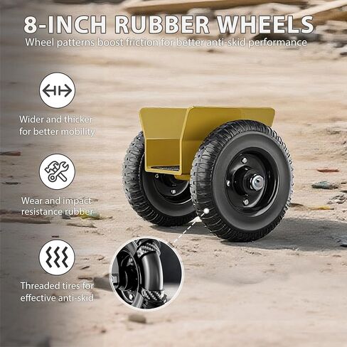 DAILYLIFE Panel Dolly - Door Dolly 700 Lbs Load Capacity, Heavy Duty Drywall Cart with 8" Wheels, Steel Mover for Wood, Plywood, Door, Fence, Sheetrock in Kuwait