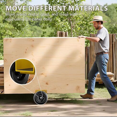 DAILYLIFE Panel Dolly - Door Dolly 700 Lbs Load Capacity, Heavy Duty Drywall Cart with 8" Wheels, Steel Mover for Wood, Plywood, Door, Fence, Sheetrock in Kuwait