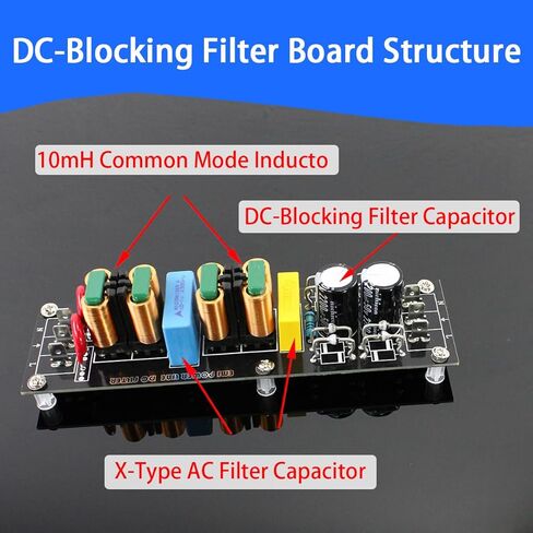 HiFi AC Power Line DC Filter Board – Audio Noise Suppression & Ripple Reduction Module, 2000W, 15A, SQ Flat Wire Inductor, Dual DC Blocker & EMI Filter, for Amplifier & DAC Systems in Saudi Arabia