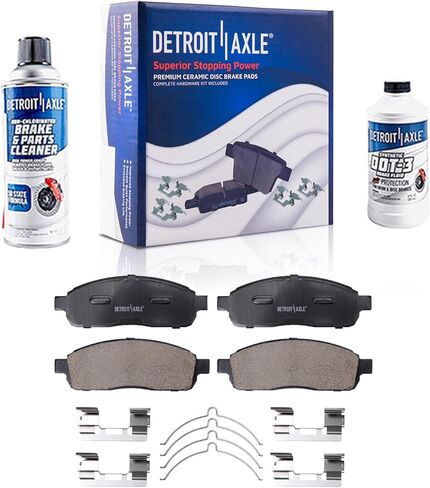 Detroit Axle - Front Brake Calipers Ceramic Brake Pads Replacement for Dodge Ram 1500 Dakota, Ram 1500 Classic - 6pc Set in Kuwait