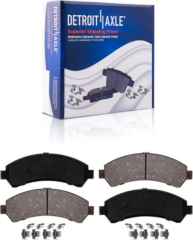 Detroit Axle - Front Brake Calipers Ceramic Brake Pads Replacement for Dodge Ram 1500 Dakota, Ram 1500 Classic - 6pc Set in Kuwait