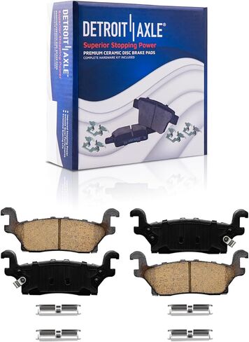 Detroit Axle - Front Brake Calipers Ceramic Brake Pads Replacement for Dodge Ram 1500 Dakota, Ram 1500 Classic - 6pc Set in Kuwait