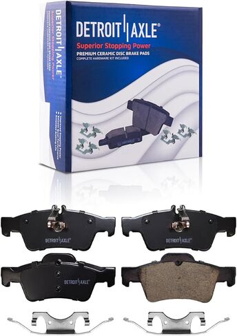 Detroit Axle - Front Brake Calipers Ceramic Brake Pads Replacement for Dodge Ram 1500 Dakota, Ram 1500 Classic - 6pc Set in Kuwait