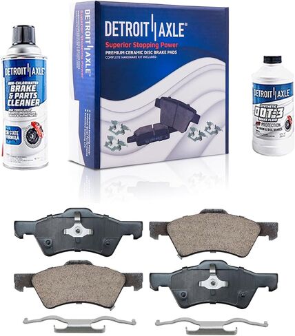 Detroit Axle - Front Brake Calipers Ceramic Brake Pads Replacement for Dodge Ram 1500 Dakota, Ram 1500 Classic - 6pc Set in Kuwait