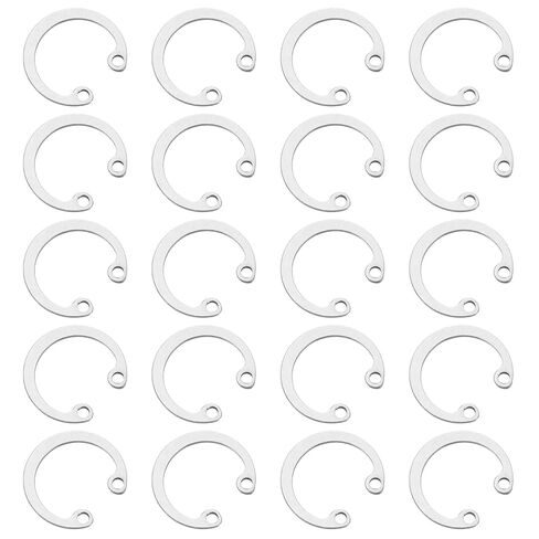 uxcell 5Pcs 52mm Internal Retaining Ring Circlip, 304 Stainless Steel Internal Circlip Snap Rings C-Clips GB893 for Grooved Shafts Studs, Silver Tone in Saudi Arabia