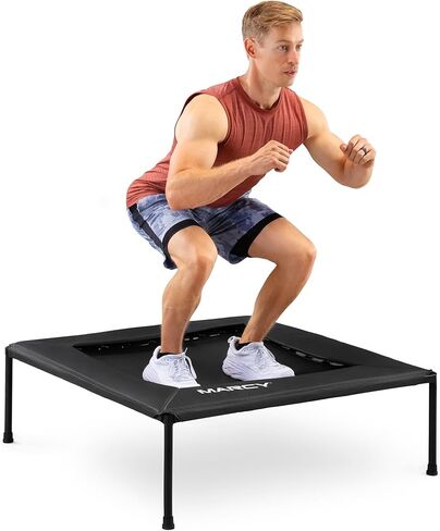 Marcy 40-Inch Square Cardio Rebounder Trampoline (TPL-41SQ) – Stable Steel Frame for Home Gym, Weight Loss, and Balance Training in Saudi Arabia