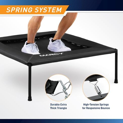Marcy 40-Inch Square Cardio Rebounder Trampoline (TPL-41SQ) – Stable Steel Frame for Home Gym, Weight Loss, and Balance Training in Saudi Arabia
