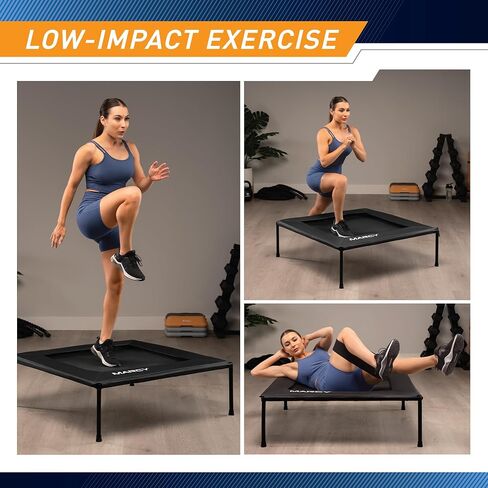 Marcy 40-Inch Square Cardio Rebounder Trampoline (TPL-41SQ) – Stable Steel Frame for Home Gym, Weight Loss, and Balance Training in Saudi Arabia