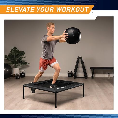 Marcy 40-Inch Square Cardio Rebounder Trampoline (TPL-41SQ) – Stable Steel Frame for Home Gym, Weight Loss, and Balance Training in Saudi Arabia