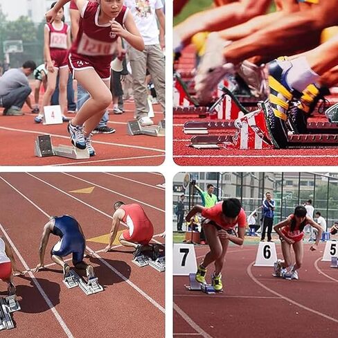 Portable Athletics Starting Block, Adjustable Aluminum Alloy Pedals, Durables and Rust Resistant for Campus Games in Saudi Arabia