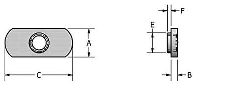 50 Pack 1/4-20 Spot Weld Nuts - Double Tab - ND 2118 in Kuwait