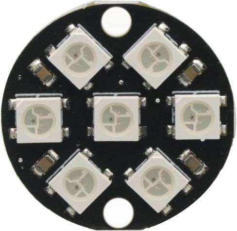 5Pcs WS2812 7-Bit 7 Bits WS2812B LED 5050 RGB LED Ring Lamp Light with Integrated Drivers for Arduino ESP8266 Raspberry Pi ESP32 Reverse Polarity Protection IC Control in Saudi Arabia