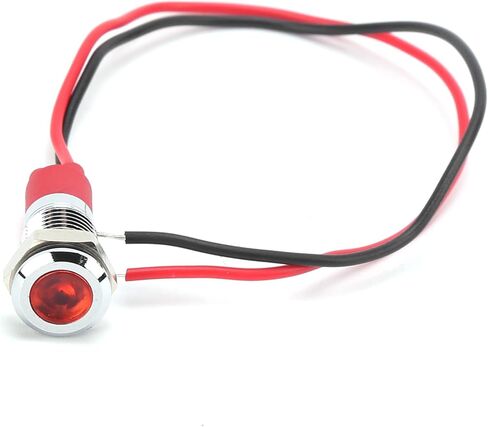 ضوء مؤشر LED أحمر، درجة IP66 احترافية، نحاس مطلي، سهل التركيب، لجهد 3 فولت 5-24 فولت in Saudi Arabia