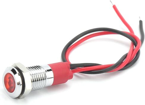ضوء مؤشر LED أحمر، درجة IP66 احترافية، نحاس مطلي، سهل التركيب، لجهد 3 فولت 5-24 فولت in Saudi Arabia