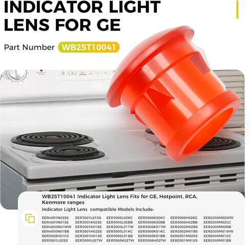 Indicator Light Lens WB25T10041 for GE Oven Range, Oven Range Indicator Light Lens Replaces AP3860491, PS1020380, WB25K0002 in Saudi Arabia