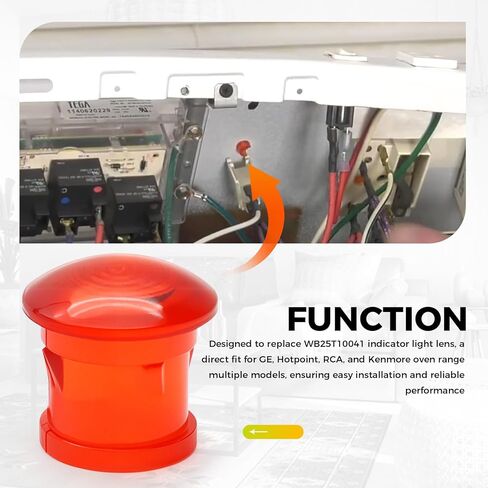 Indicator Light Lens WB25T10041 for GE Oven Range, Oven Range Indicator Light Lens Replaces AP3860491, PS1020380, WB25K0002 in Saudi Arabia