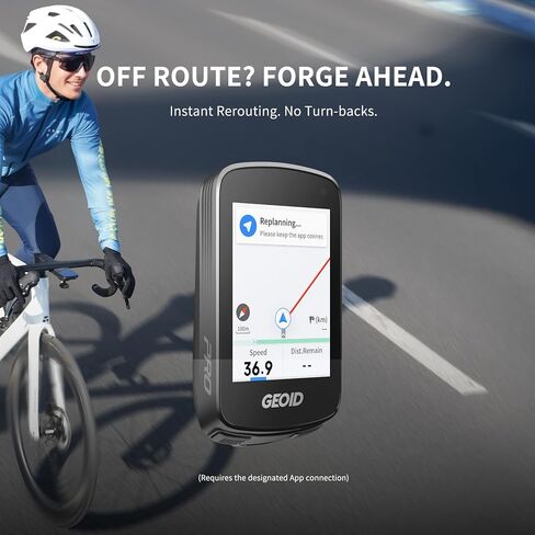 GEOID CC700 2.8" Color Screen Bike/Cycling Computer Wireless - Route Navigation with Re-Route Planing, WiFi Auto-Sync, ANT+/Bluetooth, Fast 5s GPS Positioning, Free Indoor Training in Kuwait