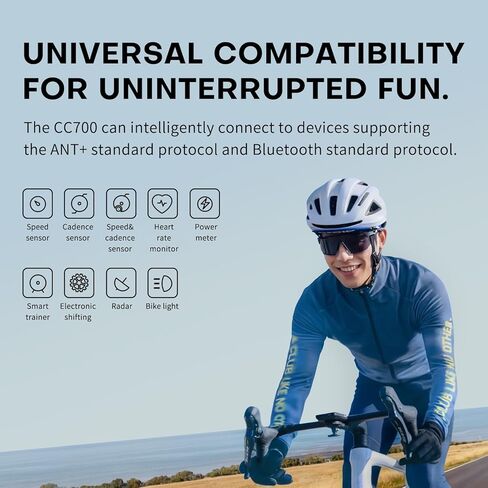 GEOID CC700 2.8" Color Screen Bike/Cycling Computer Wireless - Route Navigation with Re-Route Planing, WiFi Auto-Sync, ANT+/Bluetooth, Fast 5s GPS Positioning, Free Indoor Training in Kuwait