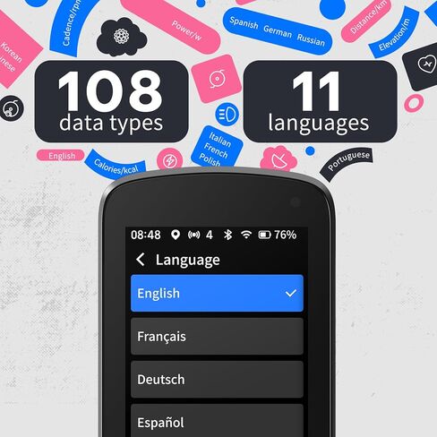 GEOID CC700 2.8" Color Screen Bike/Cycling Computer Wireless - Route Navigation with Re-Route Planing, WiFi Auto-Sync, ANT+/Bluetooth, Fast 5s GPS Positioning, Free Indoor Training in Kuwait