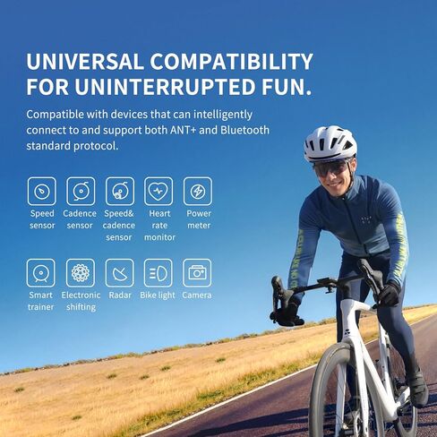 GEOID CC700 Pro 2.8" Color Touchscreen GPS Bike/Cycling Computer, Map Navigation with Re-Route Planning, WiFi Auto-Sync, ANT+/Bluetooth, Message Notification, IPX7 Waterproof, Free Indoor Training in Kuwait