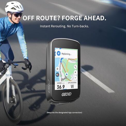 GEOID CC700 Pro 2.8" Color Touchscreen GPS Bike/Cycling Computer, Map Navigation with Re-Route Planning, WiFi Auto-Sync, ANT+/Bluetooth, Message Notification, IPX7 Waterproof, Free Indoor Training in Kuwait