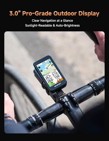 iGPSPORT BiNavi Air Bike Computer, 3.0'' Touchscreen MAP Voice Navigate Reroute Climb Smart Wireless GPS Cycle Computer in Kuwait
