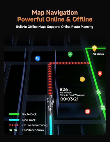 iGPSPORT BiNavi Air Bike Computer, 3.0'' Touchscreen MAP Voice Navigate Reroute Climb Smart Wireless GPS Cycle Computer in Kuwait