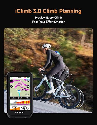 iGPSPORT BiNavi Air Bike Computer, 3.0'' Touchscreen MAP Voice Navigate Reroute Climb Smart Wireless GPS Cycle Computer in Kuwait