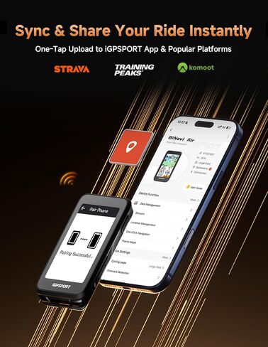 iGPSPORT BiNavi Air Bike Computer, 3.0'' Touchscreen MAP Voice Navigate Reroute Climb Smart Wireless GPS Cycle Computer in Kuwait