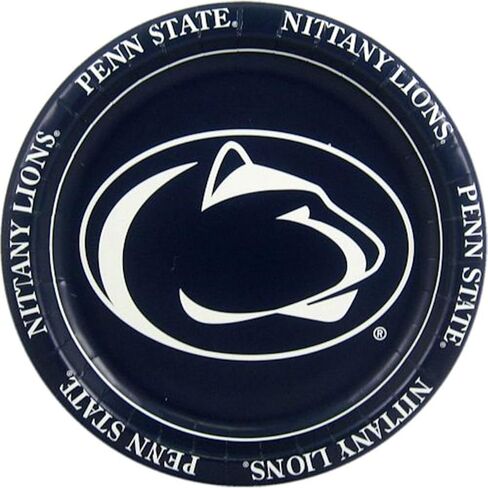 أطباق ورقية من Westrick Penn State Nittany Lions مقاس 9 بوصات - مرخصة رسميًا - لوحات تحمل شعار الجامعة - لوازم الحفلات للتخييم وحفلات العرض والتخرج - 8 عبوات in Kuwait