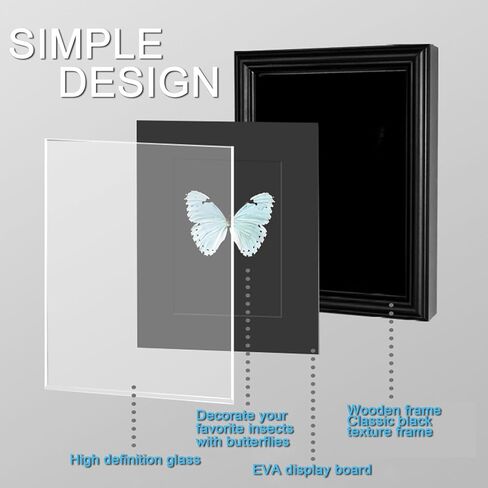 تتضمن مجموعة عينات الفراشة دبابيس، ولوحة تثبيت، وأدوات توزيع، وحقيبة عرض، وملصقات، وملقط، وحفظ وعرض عينات الفراشة. (مجموعة أدوات إطار الصورة السوداء) in Kuwait