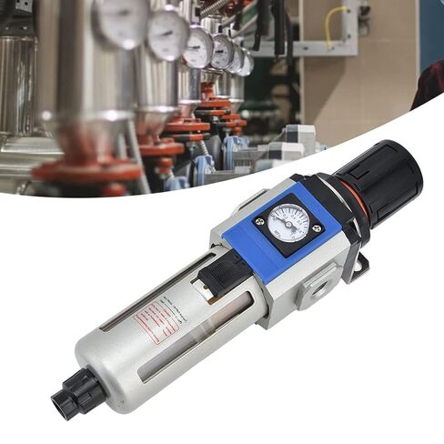 Air Compressor Filter, Aluminium Alloy Compressed Air Filter Regulator Air Compressor Regulator Air Pressure Regulator with 3 Kinds Drainage Modes for Equipment GFR300-08 in Saudi Arabia