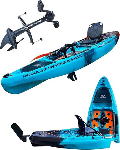 10.8ft Rapido Modular Propeller Drive Fishing Kayak | Super Lightweight, 400lbs Capacity | Easy to Store - Easy to Carry | Beats Inflatables | No roof Racks - no Wall Racks in Kuwait