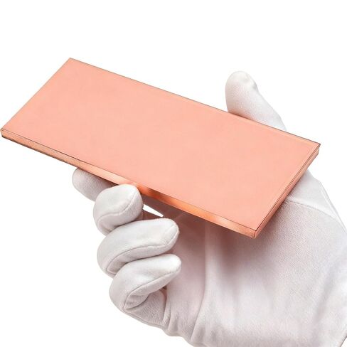 1 Pcs 99.9% Copper Flat Bar, 4.7" x 2"x0.2",C110 6 Gauge, （120mm x 50mm x5mm）, Film Attached, No Scratches, 5mm Copper Plates,for DIY, Plate Mill, Electrical, Repair in Saudi Arabia