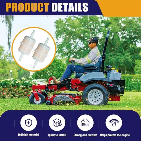 2-Pack 139-0717 Fuel Filter Replacement Compatible with Quest, for Radius E/S Series, and for Timecutter Mowers, Replaces 120-4253, 133-1563, 127-9204, 135-8480, Durable Zero Turn Accessories in Kuwait