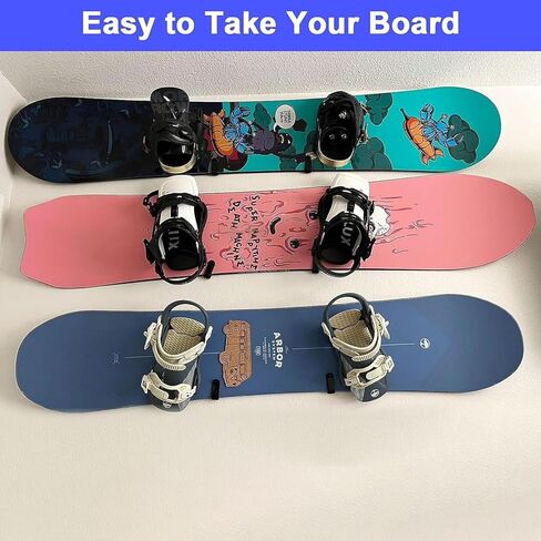 Horizontal Snowboard Wall Mount Clips Snowboard Wall Rack Snowboard Mount Storage Snowboard Display Wall Mount for Room, Garage in Saudi Arabia