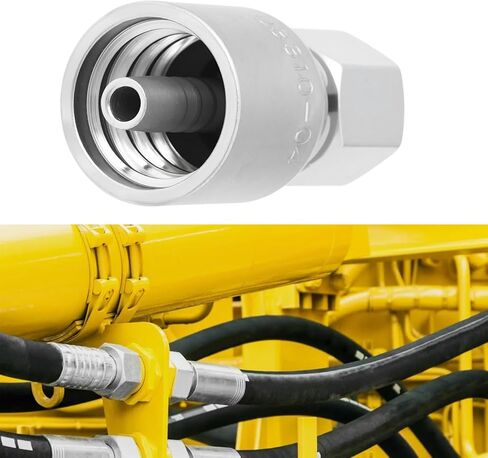 ECSiNG M14x1.5 to 1/4" Hose I.D Crimp On Hydraulic Fitting for Chinese Mini Excavator 55x33mm in Kuwait