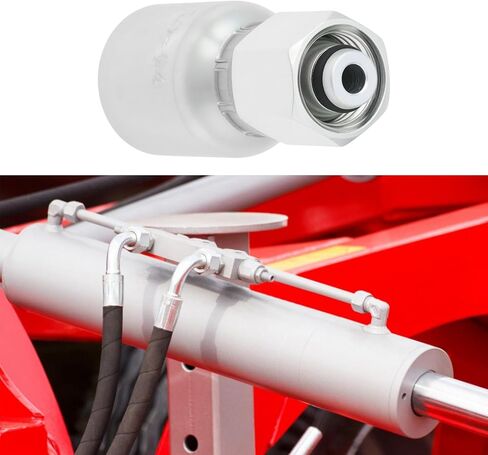 ECSiNG M14x1.5 to 1/4" Hose I.D Crimp On Hydraulic Fitting for Chinese Mini Excavator 55x33mm in Kuwait