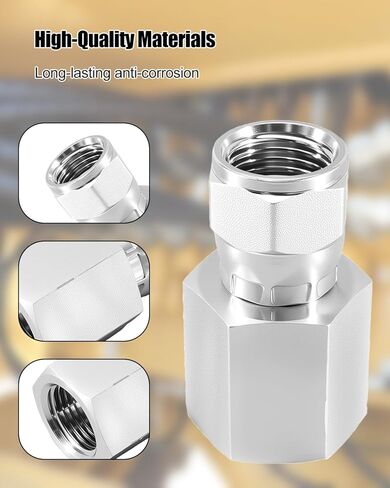 2 Pcs Swivel Pipe Adapter Fitting Fit for 3/8 inch NPTF Dry Seal Female Thread 3/8 inch JIC 37° Flare Thread Replace 6506-06-06 in Saudi Arabia
