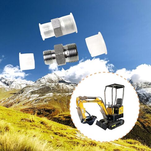 M14-M18 4 قطع موصل خرطوم هيدروليكي متوافق مع مرفق مشبك الإبهام الهيدروليكي، استبدال أنبوب الخط الهيدروليكي اتصال سريع in Kuwait