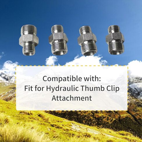 M14-M18 4 قطع موصل خرطوم هيدروليكي متوافق مع مرفق مشبك الإبهام الهيدروليكي، استبدال أنبوب الخط الهيدروليكي اتصال سريع in Kuwait