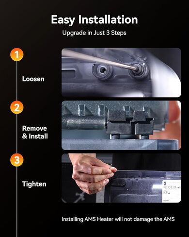 SUNLU AMS Heater, Compatible with Bambu lab AMS Gen 1 – Enables Simultaneous Printing & Drying, Easy Installation, Fast Heating to 70°C, 4-Spool Capacity Filament Dryer in Kuwait
