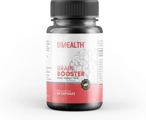 911HEALTH Brain Booster – Nootropic Dietary Supplement for Memory Boost – 60 All-Natural Capsules to Enhance Focus & Improve Concentration & Clarity – Brain Health & Better Cognitive Performance in Saudi Arabia