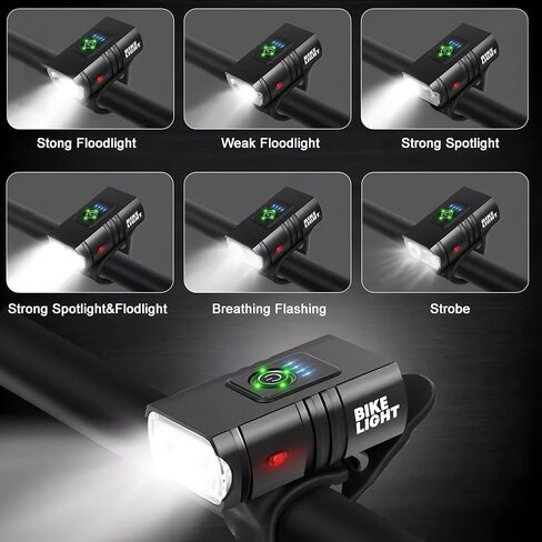 Super Bright USB Rechargeable Bike Lights Set,Waterproof Powerful Bicycle Front Headlight and Back Taillight for Night Riding, Easy to Install for Men Women Kids Road Mountain Cycling in Saudi Arabia