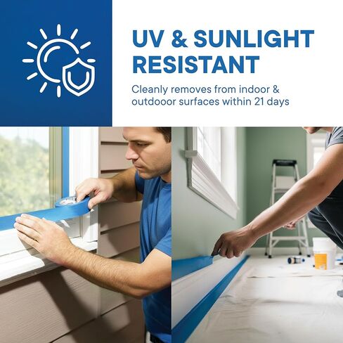 Multi-Surface Blue Painters Tape 2 Inch (1.88 X 60 Yards), No Resuide, Removes Easily Blue Masking Tape, Pack of 12 in Kuwait