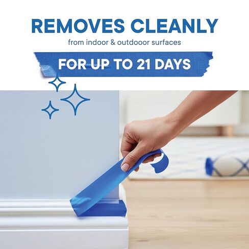 Multi-Surface Blue Painters Tape 2 Inch (1.88 X 60 Yards), No Resuide, Removes Easily Blue Masking Tape, Pack of 12 in Kuwait