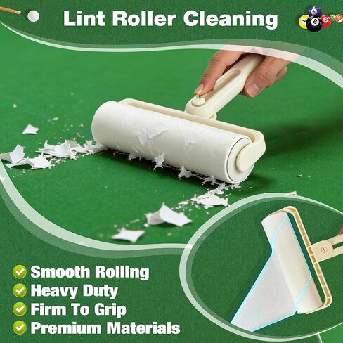 Pool Table Brush Accessories 10 Set，Billiards Pool Table Brush Cleaning Kit with 2 Wooden Brushes, Pool Cue Stick Cleaning Cloth, Billiards Cue Head Protective Sheath, Sticky Lint Roller in Saudi Arabia