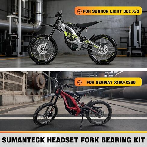 Motorcycle Headset Fork Bearing Kit for Surron Light Bee X/S Segway X160 X260, Upgraded OEM Pivot Bearing Assembly Steering Column Spacer Replacement Set, Dirt Bike Accessories in Saudi Arabia